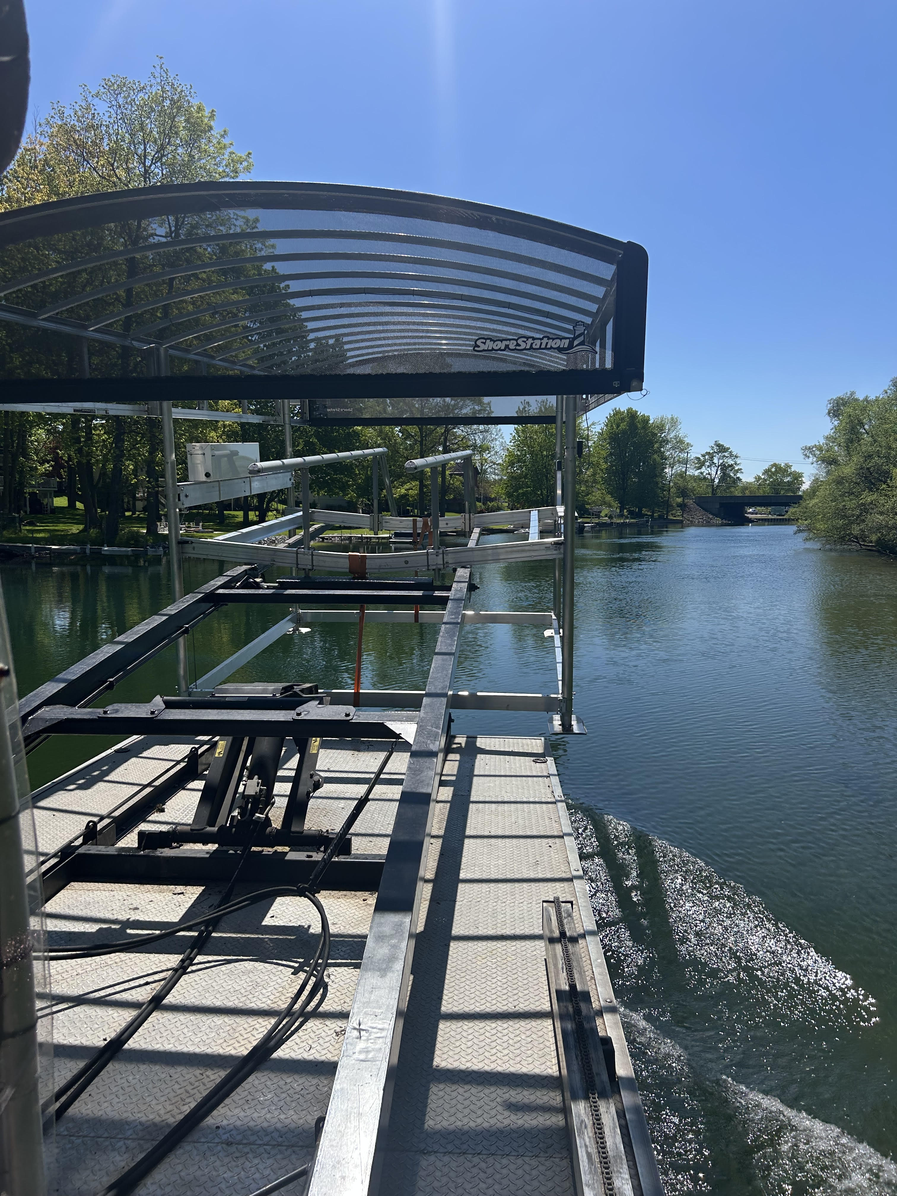 5k Shorestation hoist with a revolution canopy on its way to a happy customer!